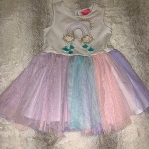 Baby Girl Rainbow Tassel Tutu Dress